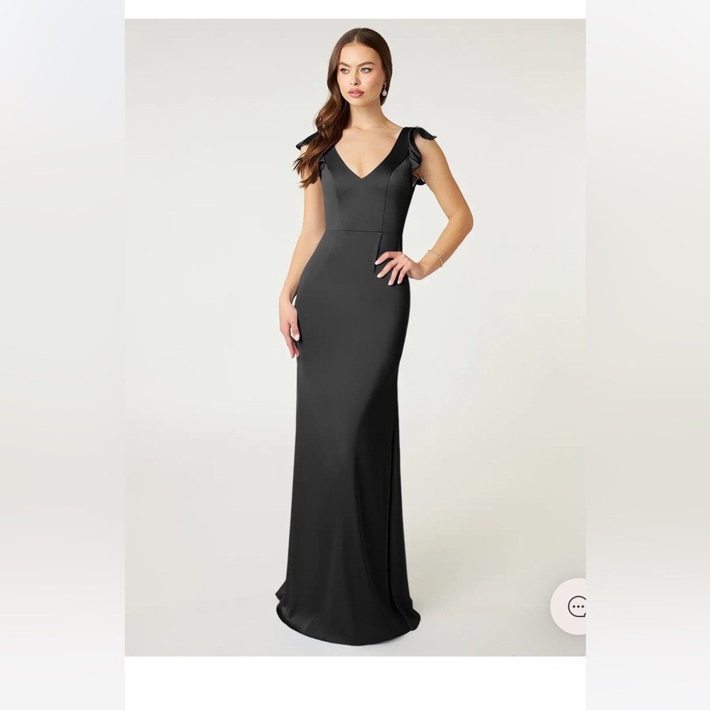 Azazie Vero Black Maxi Dress 16 NWT
